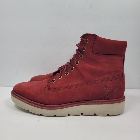 Timberland Kenniston Women's Ruby Red Ankle Boots A3719 US Size 7 - Picture 2 of 10